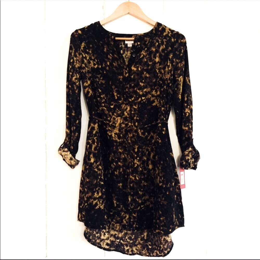 Merona Black & Brown Hi-Low Dress